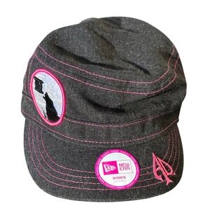 New Era Women's Pack Life Trucker Hat‎ Adjustable Charcoal Pink Ace Design